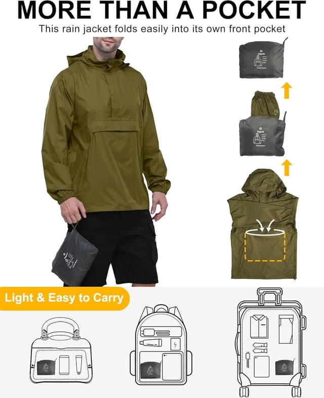 Detalle de Outdoor Ventures rain jacket 100% seam taped