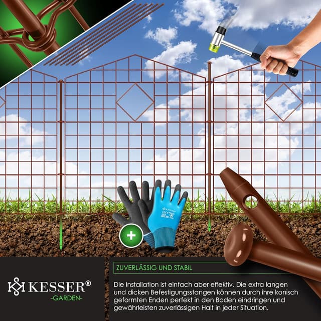 Thumbnail 4 de KESSER® Valla de Jardín para Estanque con Arco, Set de 10 🏡