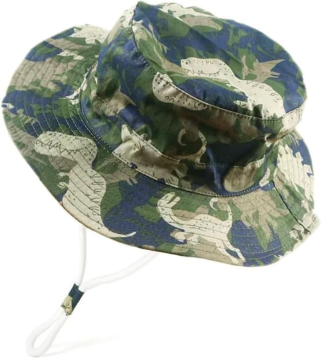 Detalle de FUYAO Baby Sun Hat for Kids (Toddler Boys & Girls) – Adjustable Chin Strap Cotton Bucket Hat