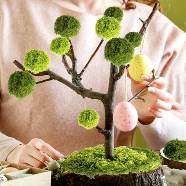 Thumbnail 4 de ROLLWAY 200g Kunstmoos Bastelmoos Dunkelgrün/Hellgrün