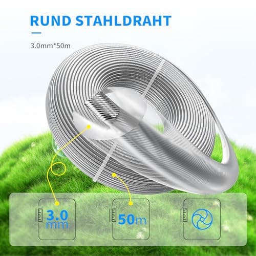 Detalle de Forever Speed Hilo de desbrozadora universal de 3 mm y 50 m (doble núcleo)