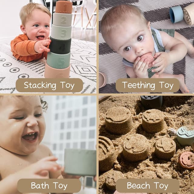 Thumbnail 4 de Moonkie Stapelturm 7 Becher für Babys