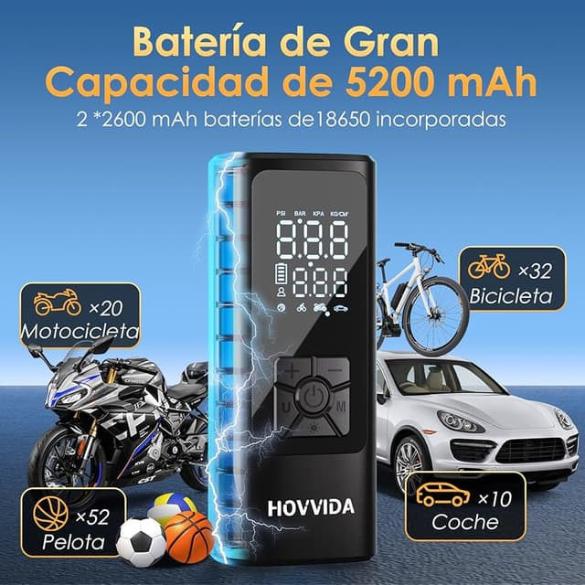 Thumbnail 6 de HOVVIDA Compresor de aire portátil 150 PSI