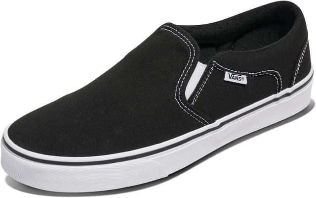 Detalle de Vans Men’s AsherTrainers – low profile canvas trainers with elastic side accents