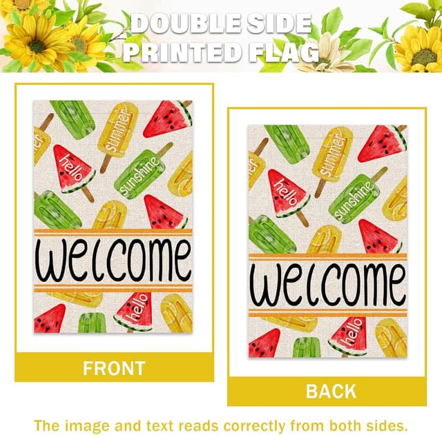 Thumbnail 4 de FUYUCHEN Summer Garden Flag 12x18 Inch popsicles outdoor flag 🏳