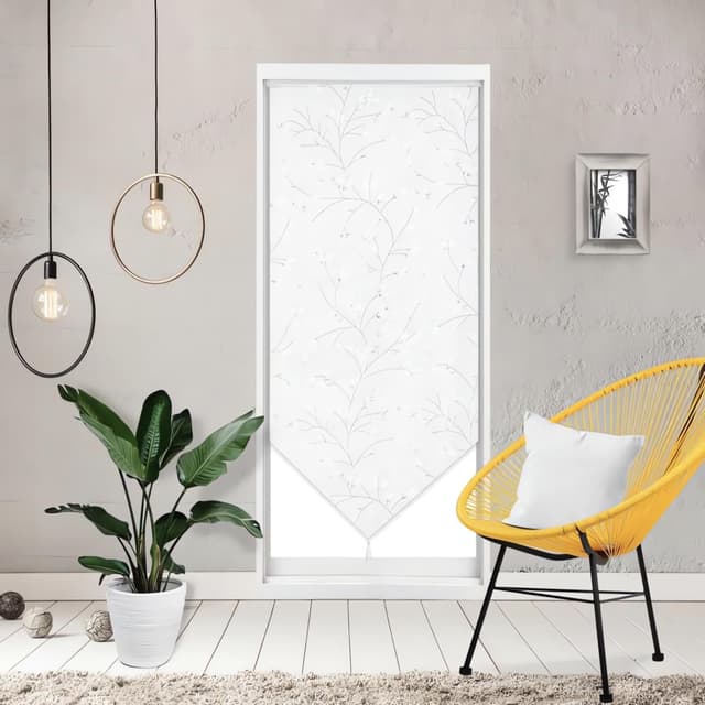 Detalle de Soleil d’ocre Osaka – paire de brise-bise en polyester blanc 45 x 90 cm