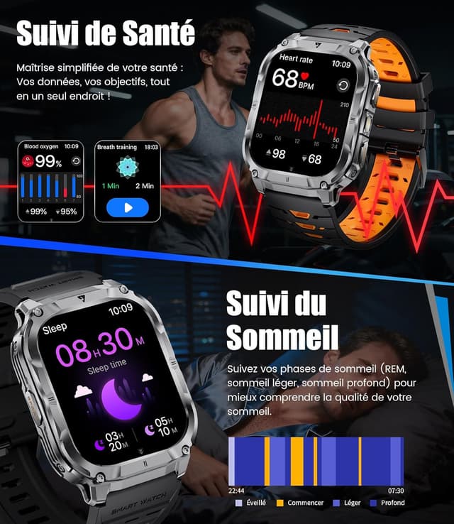 Thumbnail 5 de LIGE SMART EF22 Montre 2.0" HD