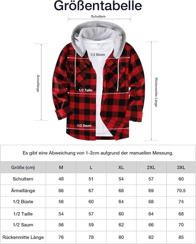 Thumbnail 5 de SwissWell Camisa a cuadros con capucha M-3XL