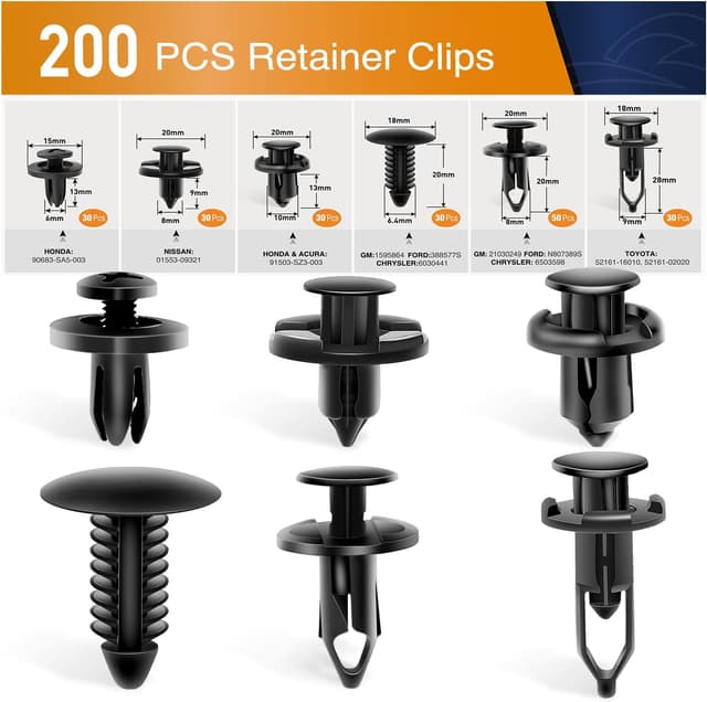Imagen de GOOACC Fender Clips 200 Pc Push Rivets 🔩 en OfertitasTOP