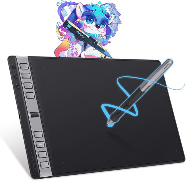 Detalle de HUION Inspiroy 2 L Grafiktablett (tragbar) mit 8192 Stufen und batterielosem Digitalstift