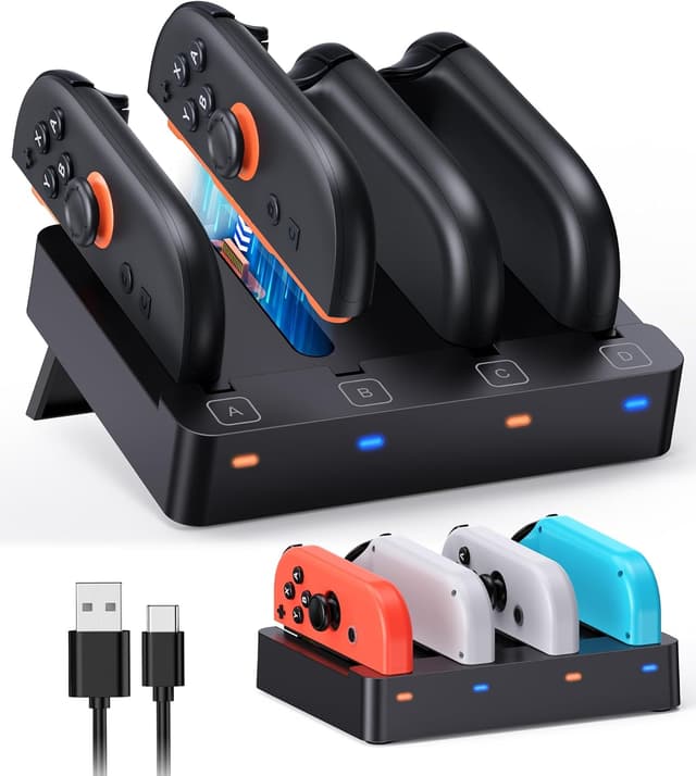 Detalle de FYOUNG Switch 2 Controller Charger Dock 8-in-1