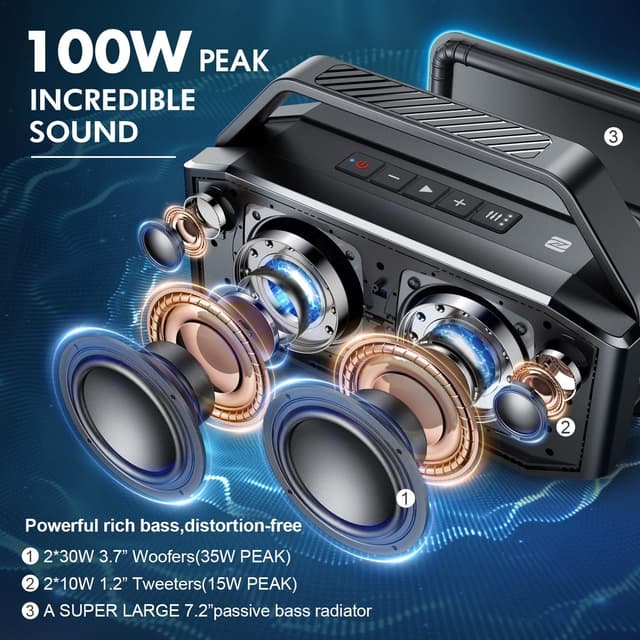 Detalle 2 de W-KING D9-1 Bluetooth speaker 60W