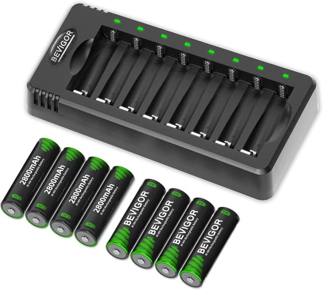 Detalle de BEVIGOR 8x AA 2800mAh Rechargeable Batteries