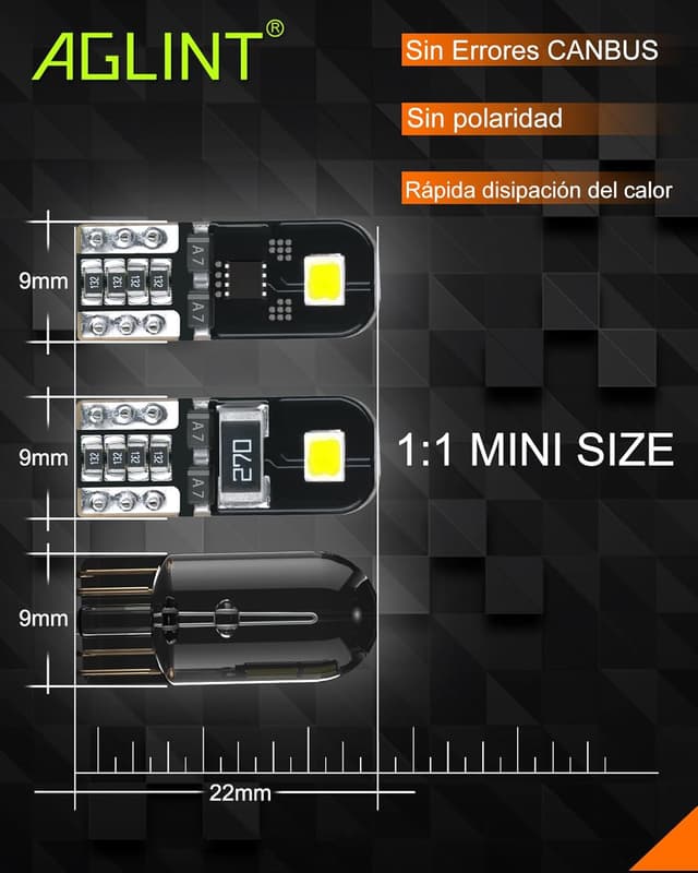 Thumbnail 6 de AGLINT T10 LED Bombilla Canbus sin errores 12V