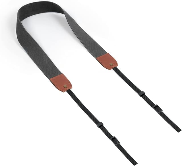 Detalle de MegaGear Echtleder Kameragurt (handgefertigt) für DSLR/SLR – verstellbar, rutschfest