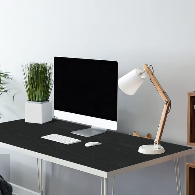 Detalle 2 de Arthome Black Wood Contact Paper Peel and Stick (43.5cm x 610cm) for Cabinets, Countertops & Walls