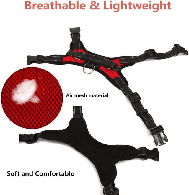 Detalle 2 de Dog harness no pull mesh vest XS red