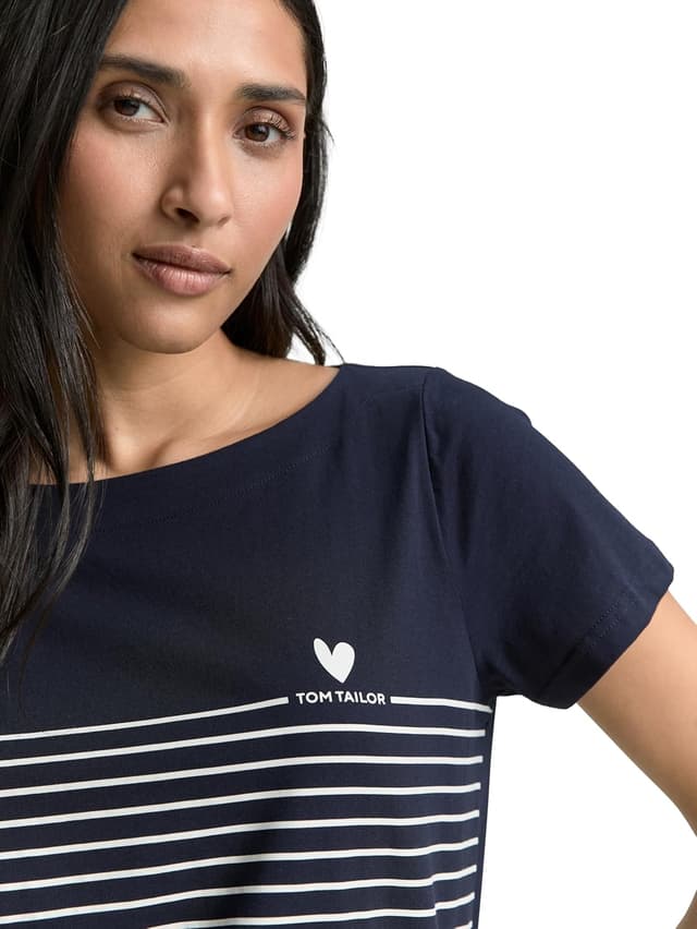 Detalle de Tom Tailor 1047667 T-Shirt da donna a maniche corte (confezione da 1)