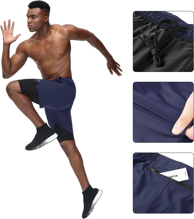 Thumbnail 4 de Herren 2-in-1 Shorts Fitness von HMIYA