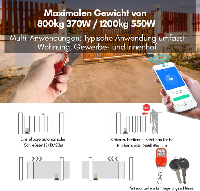 Thumbnail 3 de Fiqops 550W motor puerta corredera 1200KG