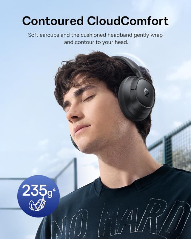 Detalle de Baseus Bass BH1 NC Adaptive Hybrid ANC Bluetooth Headphones (LDAC, up to 80H, 5-Mic AI calls)