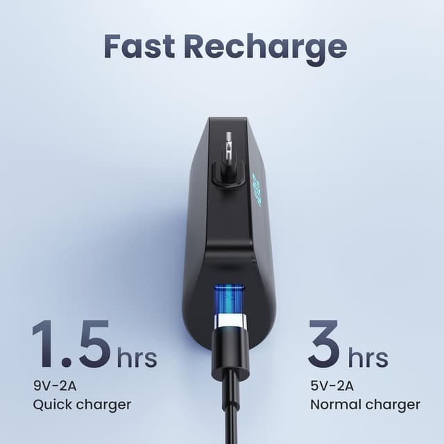 Detalle de Feob Mini Power Bank 5200 mAh per iPhone, ultra compatto 20W PD con display LED (nero)