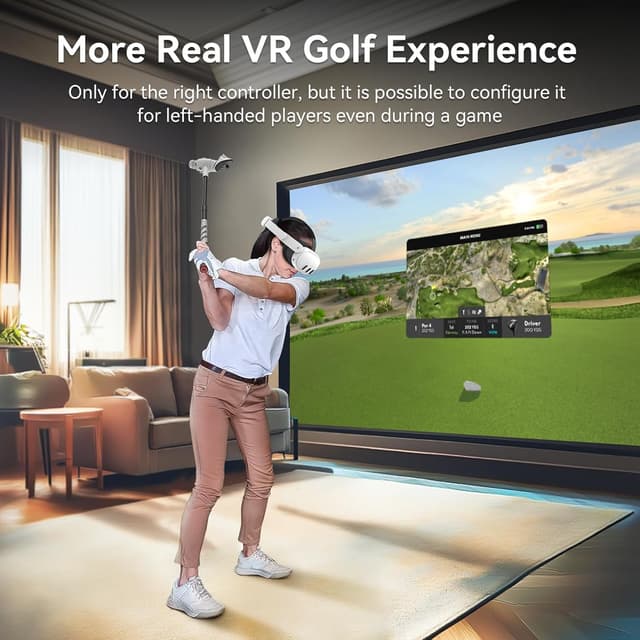 Detalle de AMVR Adjustable Golf Club Attachment for Meta/Oculus Quest 3S and Quest 3 controllers