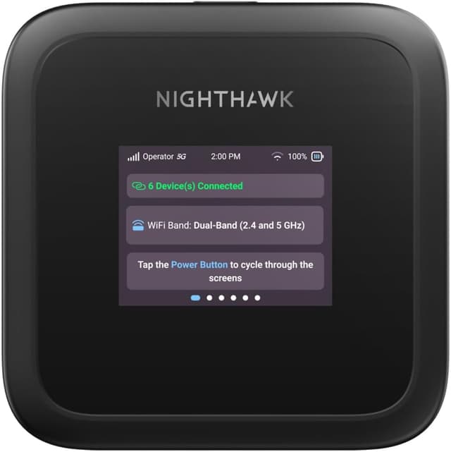Detalle de NETGEAR Nighthawk M3 (MH3150) – mobiler 5G-Router mit WiFi 6, bis zu 2,5 GBit/s, Nano‑SIM, bis 32 Geräte