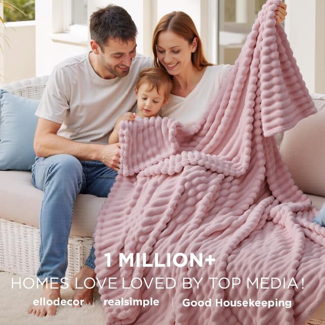 Detalle de Bedsure fleece throw blanket 130x170 cm