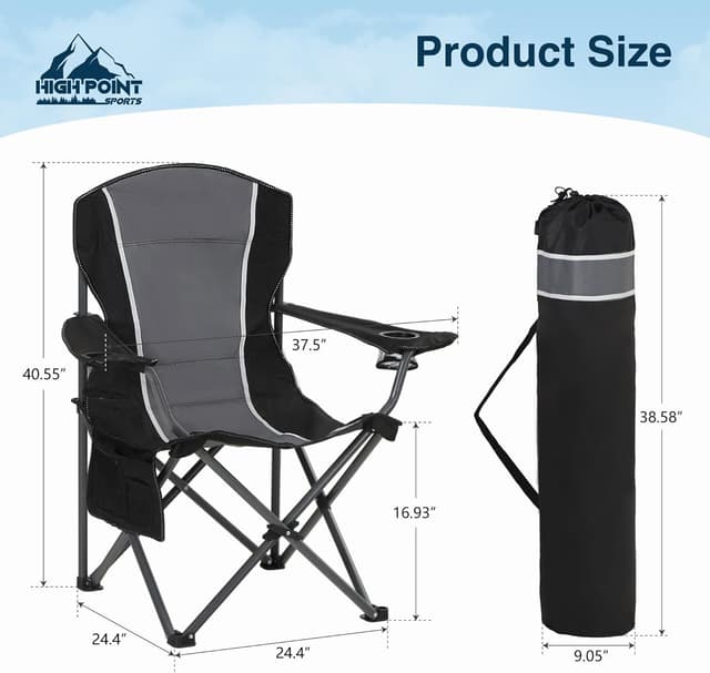 Thumbnail 1 de HIGH POINT SPORTS Campingstuhl Faltbar bis 160 kg