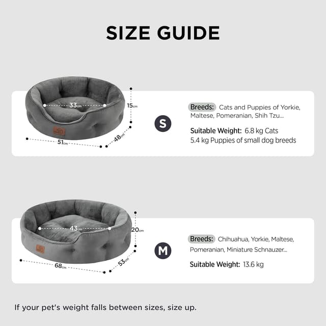 Thumbnail 5 de Bedsure Large Cat Bed 63x53x20cm for Small Dogs