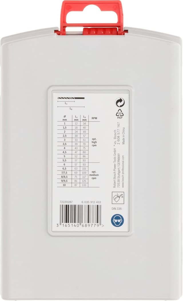 Detalle 2 de Bosch 2 608 587 013 - Set 19 brocas metal HSS-G 🔩