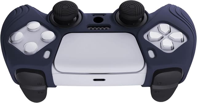 Thumbnail 6 de eXtremeRate PlayVital Samurai Edition Midnight Blue anti-slip controller grip skin for PS5