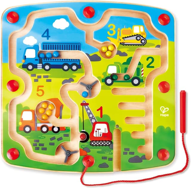 Detalle de Hape Labirinto Magnetico Educativo – Cantiere Edile e Numeri