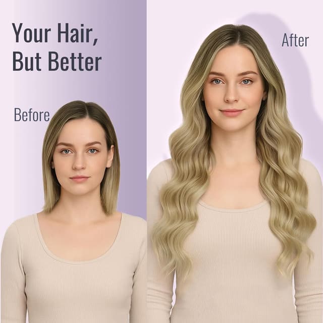 Detalle 2 de Fshine Tape-in Extensions aus Echthaar (30 cm, 30 g, 20 Stück) – Remy-Echthaar in Kastanienbraun