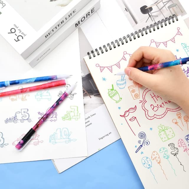 Detalle de OFFCUP Penne Gel Colorate 0,38 mm, set da 10 colori per scuola, appunti e decorazione