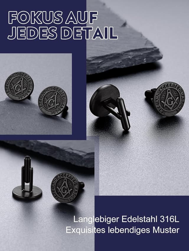 Thumbnail 3 de Bandmax Manschettenknöpfe Edelstahl 18 mm