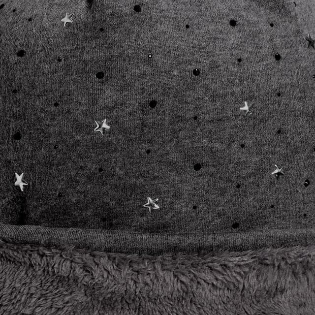 Detalle 2 de DonDon Bonnet Femme Hiver Slouch Beanie doublé avec étoiles