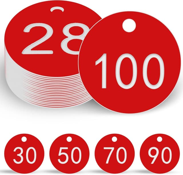 Detalle de OFFCUP Portachiavi Numerati 1-100 Rosso