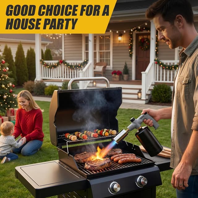 Detalle de IgnitChef Propane Torch Gun with Adjustable Flame (Propane tank not included)