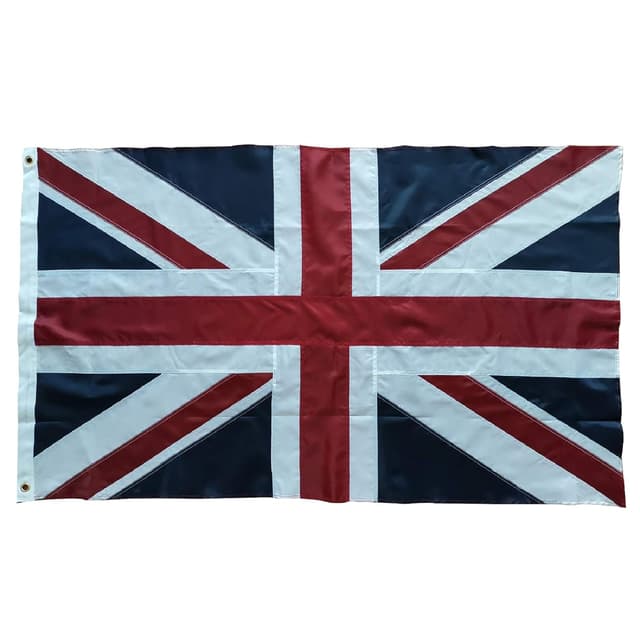 Detalle de Union Jack British Flag 3x5FT (90x150cm) – Sewn Stripes, Brass Grommets, for Outdoors & Indoors