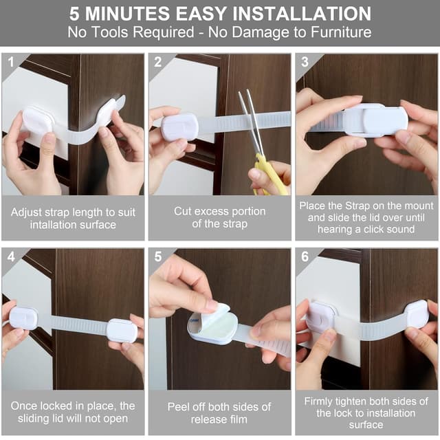 Thumbnail 6 de Kimsky Kindersicherung Schrank und Schubladen 10 Stück