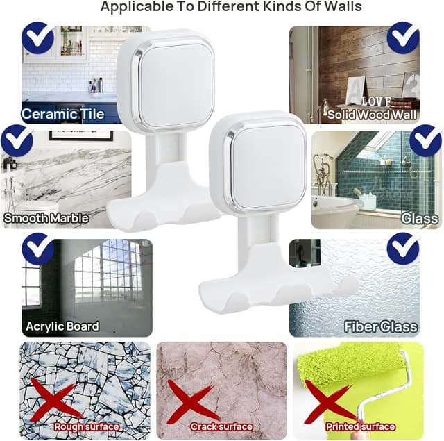 Thumbnail 8 de TAILI 💈 Pack de Ventosas para Maquinilla en Ducha, Impermeable