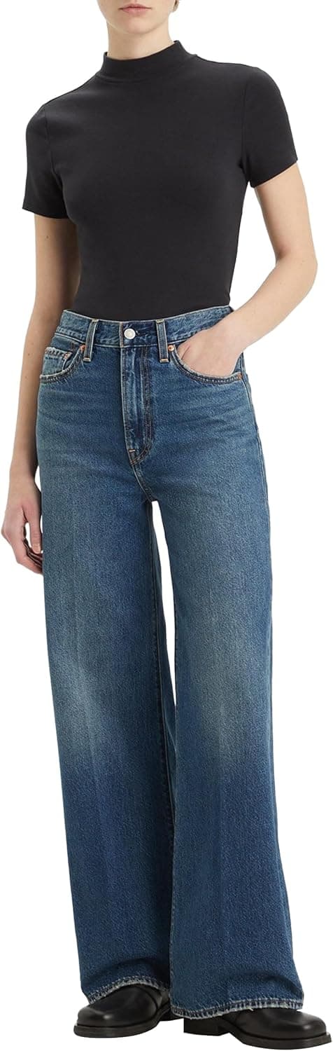 Detalle de Levi's Damen Ribcage Wide Leg Jeans