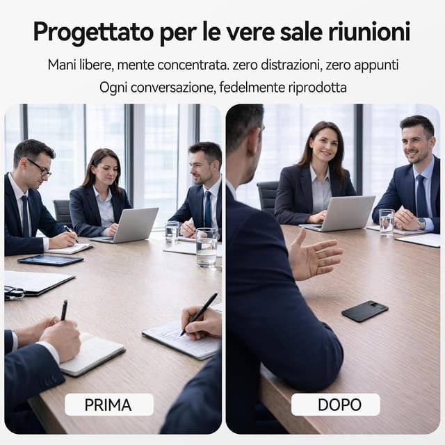 Detalle de KaiwuTek Note Pro Registratore Vocale AI con trascrizione e custodia magnetica