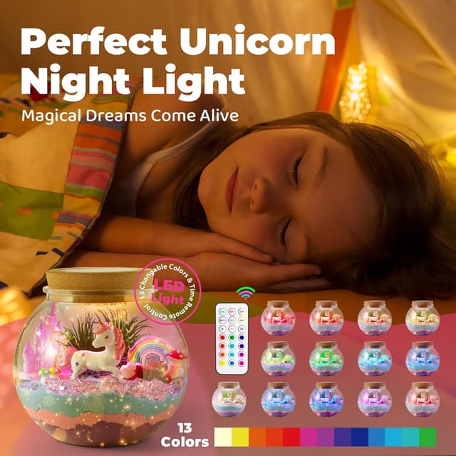 Thumbnail 5 de JOYEEMAX Unicorn Light-Up Terrarium Kit DIY 1