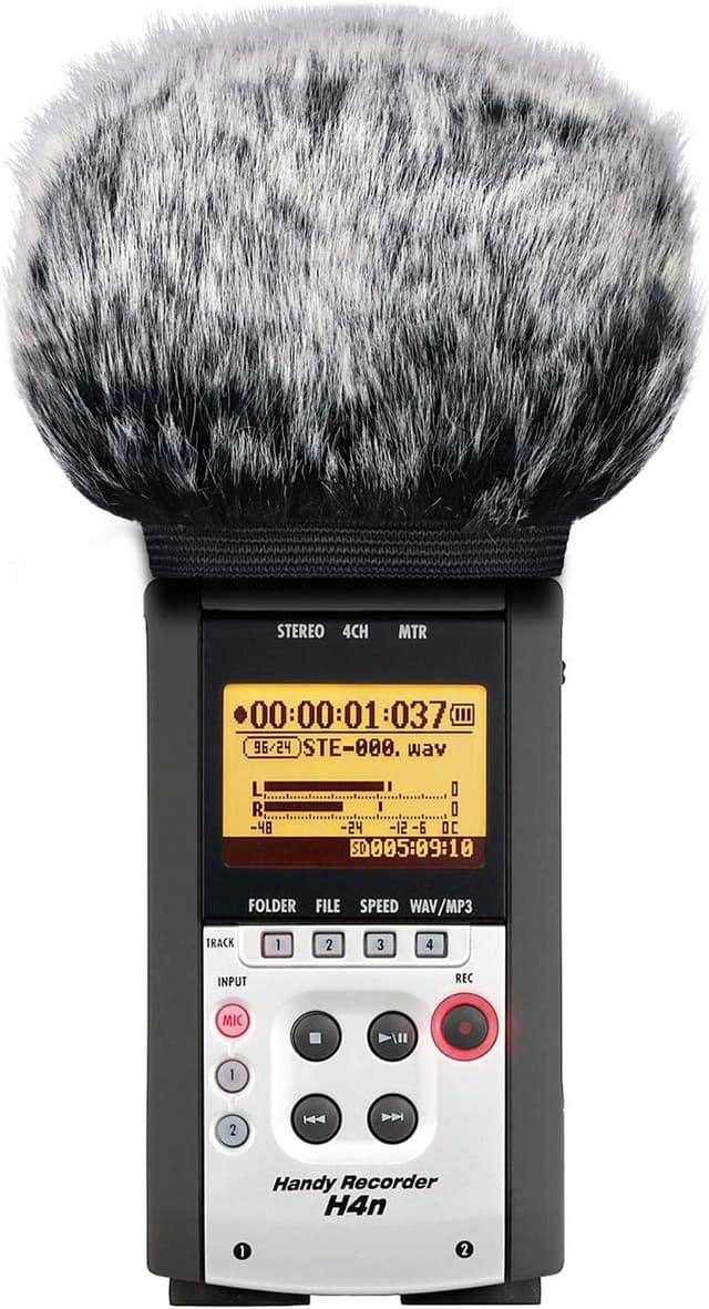 Detalle 2 de SUNMON Furry Windschutzscheibe für Zoom H4N Handrekorder – Kunstfell-Windsack als Pop-Filter-Ersatz für Outdoor-Aufnahmen