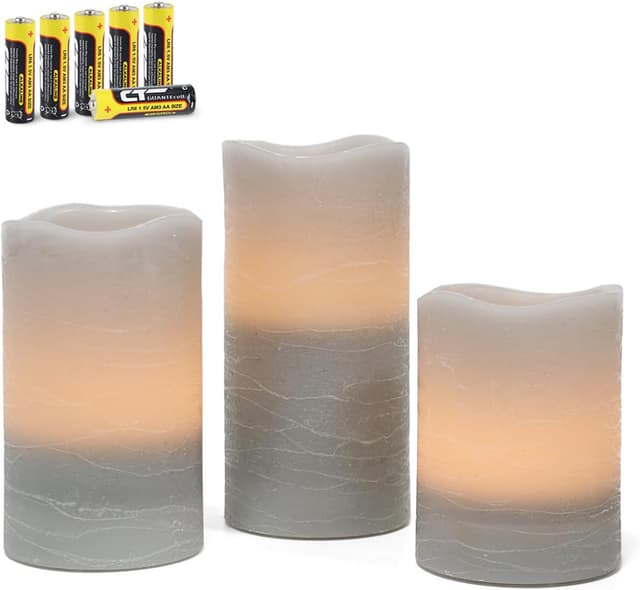 Imagen de Rhytsing Gray Battery Operated Candle Set en OfertitasTOP