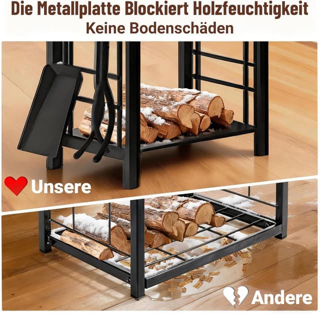 Thumbnail 4 de Amagabeli Kaminholzregal 74×40×30 cm