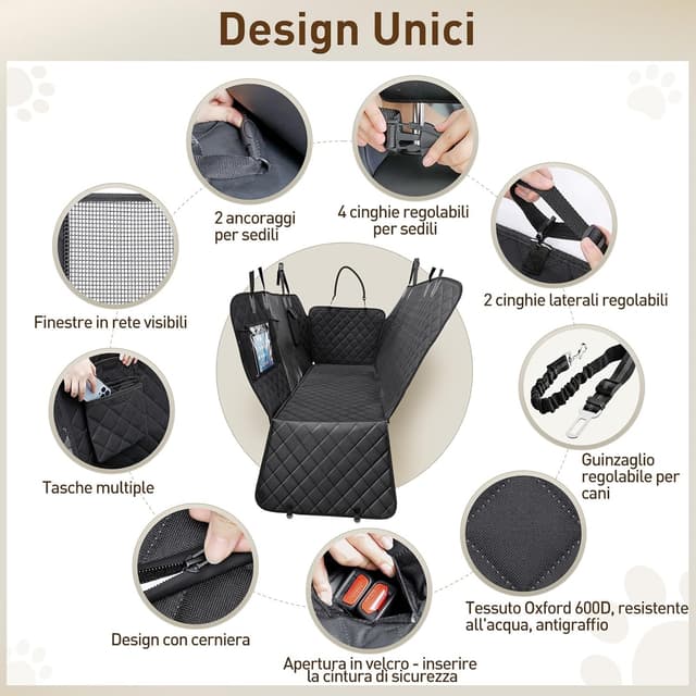 Detalle 2 de Gimars Telo Auto per Cani 157×137 cm